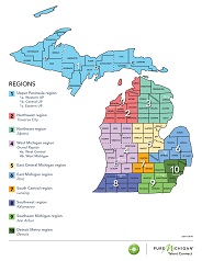 Map of Michigan Location Preferences